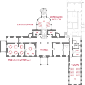 Übersicht Schloss Proschwitz - EG